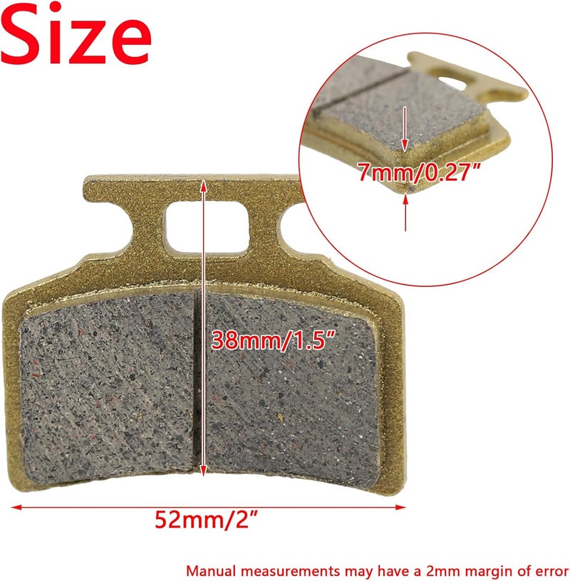 Minho Motorcycle Front Disc Brake Pads Compatible with Chinese GY6 Scooter JOG Taotao 150 long style go kart Gy6 49cc 50cc 125cc 150cc 200cc 250cc ATV Dirt Bike Pit Bike Roketa TaoTao Baja Sun - Image 3